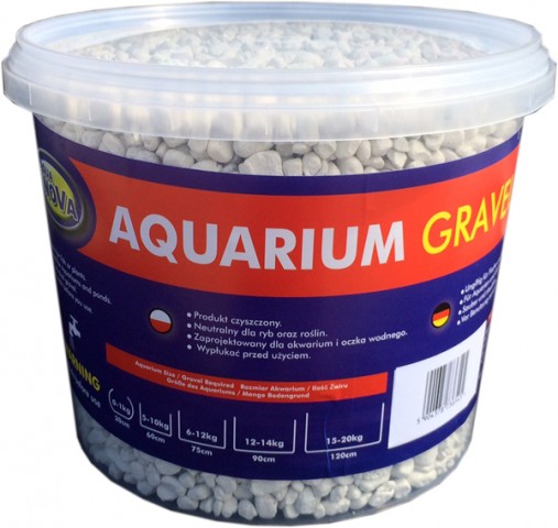 AQUA NOVA Akvarijní štěrk bílý 5kg/3l