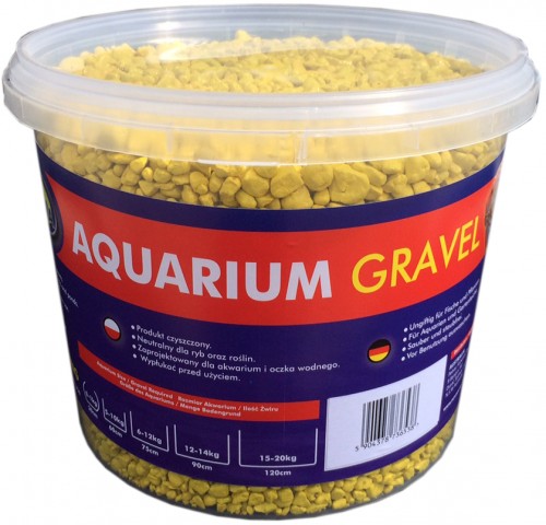 AQUA NOVA Akvarijní štěrk žlutý 5kg/3l