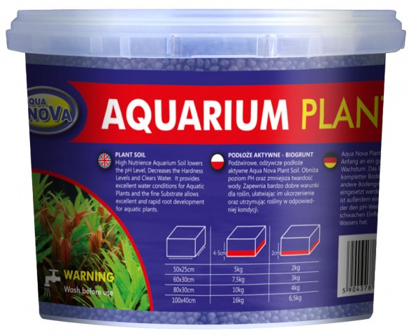 AQUA NOVA Akvarijní substrát Plant Soil černý 4kg/3l