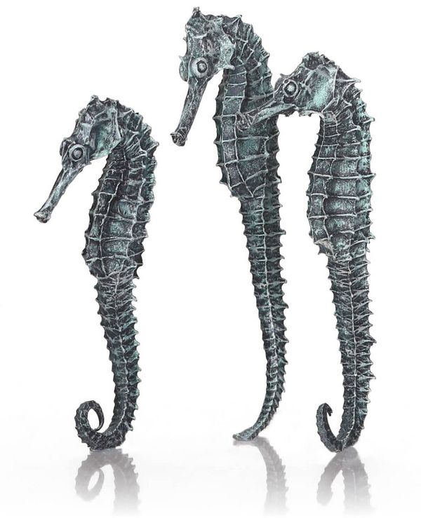 biOrb Umělá dekorace - Seahorse 3 pack metalická černá