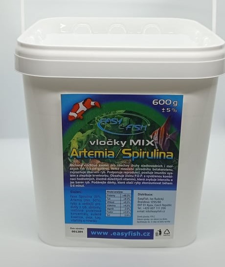 EasyFish Spirulina+Artemia vločky 600g