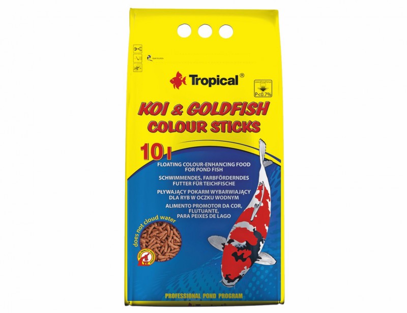 TROPICAL POND Koi-goldfish Colour sticks 21L / 1,6kg