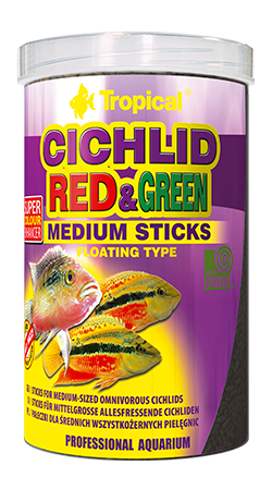 Tropical Cichlid Red&Green Medium Sticks 250ml/90g