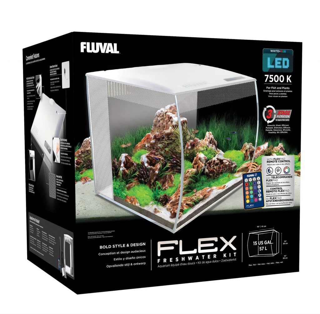 Akvárium FLUVAL Flex 41 x 39 x 39 cm (57l), bílé