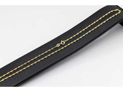 Stříbrný řetízek Gold Lambáda A 1130 – zlacený, elegantní, Ag 925/1000, 45 cm