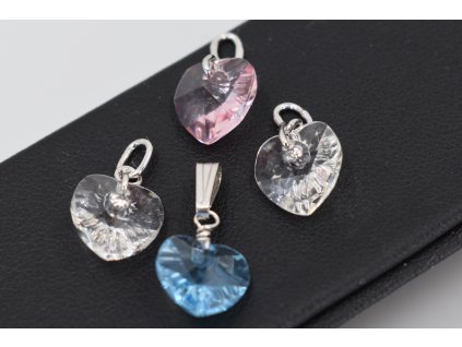 Přívěsek stříbrný swarovski srdce ADA 1358