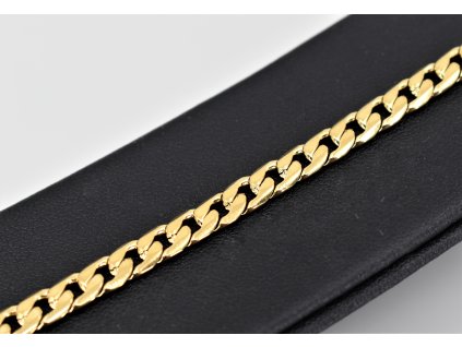 Pánský ocelový náramek pancíř Ruda – zlatá barva, chirurgická ocel 316L, 20,5 cm