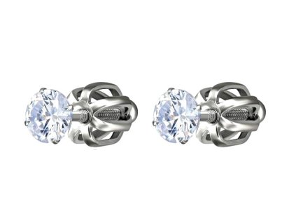 6135 diamantove nausnice pecicky na sroubek certifikat hrd