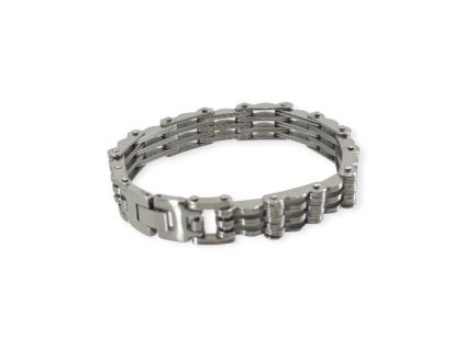 Pánský náramek z chirurgické oceli – výrazný článkový vzor