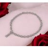 Stříbrný nákotník s gravírovanými kroužky – řetízek na nohu Ag 925/1000  – elegantní řetízek na nohu s gravírovanými prvky
