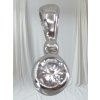 Stříbrný přívěsek Trina zirkon – jemný kulatý tvar  Rhodiované stříbro 925/1000, čirý zirkon, 2 cm
