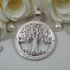 Přívěsek Strom života – stříbro 925, barevné zirkony, dekorace s květinami