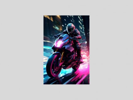 Neonová jízda ve městě