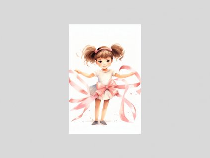 Dívka s akvarelovou stuhou