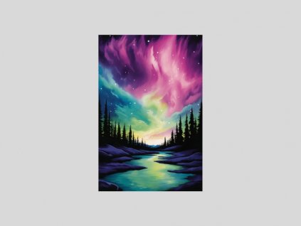 Polární Záře Nad Lesním Jezírkem