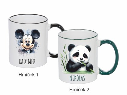 Mickey Mouse a Panda Sady hrníčků 2x