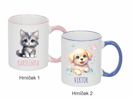 Kočka+pejsek Sady hrníčků 2x