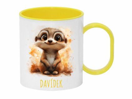 Plastový hrnek pro děti s motivem surikaty