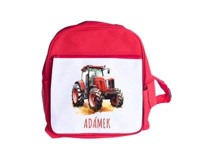 Traktor červený