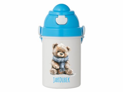 Dětská láhev 400 ml – Medvídek se šálou
