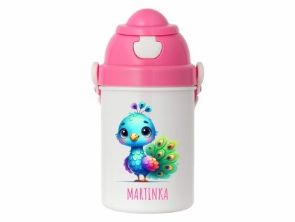 Dětská láhev 400 ml – Páv