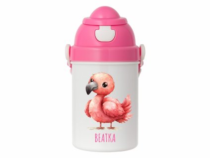 Dětská láhev 400 ml – Plameňák