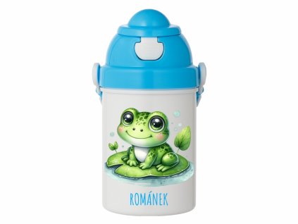 Dětská láhev 400 ml – Žabička na leknínu