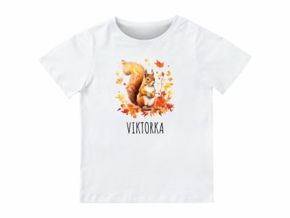 Dětské tričko se jménem – Veverka