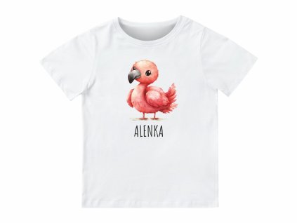 Dětské tričko se jménem – Plameňák