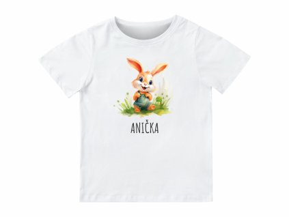 Dětské tričko se jménem – Veselý zajíček