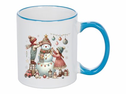 Sněhulákový stromeček světle modrý