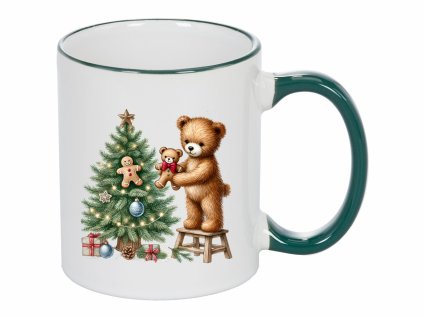 Vánoce u medvídka tmavě zelený