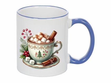 Vánoční horká čokoláda nebesky modrý