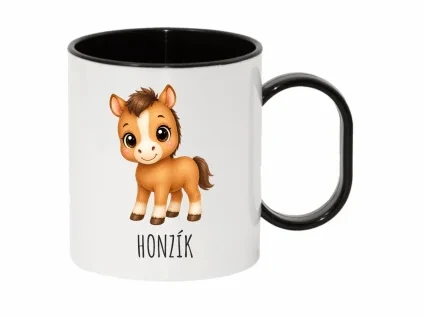 konik plast hrnek cerny