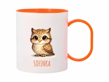 sovicka plast hrnek oranzovy