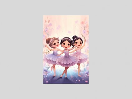 Akvarelové Baletní Kamarádky