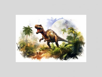 Akvarelový Pravěký Dinosauros