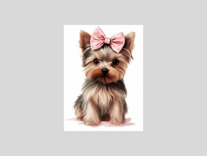 Akvarelová elegance Yorkshire Teriéra