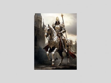 Rytíř před Gotickým Chrámem