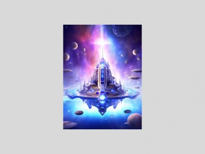 Kosmické město mezi planetami