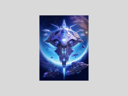 Moderní vesmírná loď v neznámých hlubinách