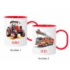 Sada plastových hrnků 2x 300 ml - Traktor a Hasičský vůz