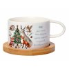 Hrnek makronka 200 ml – Zvířátka slavící Vánoce