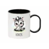 zebra plast hrnek cerny