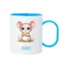 mys se syrem plast hrnek modry
