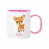 roztomile srnce plast hrnek ruzovy