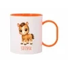 konik plast hrnek oranzovy