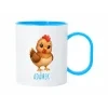 slepicka plast hrnek modry