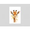 Akvarelová portrétní žirafa