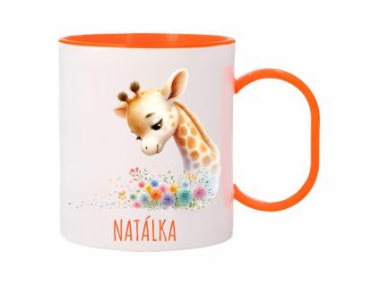Žirafa a květiny